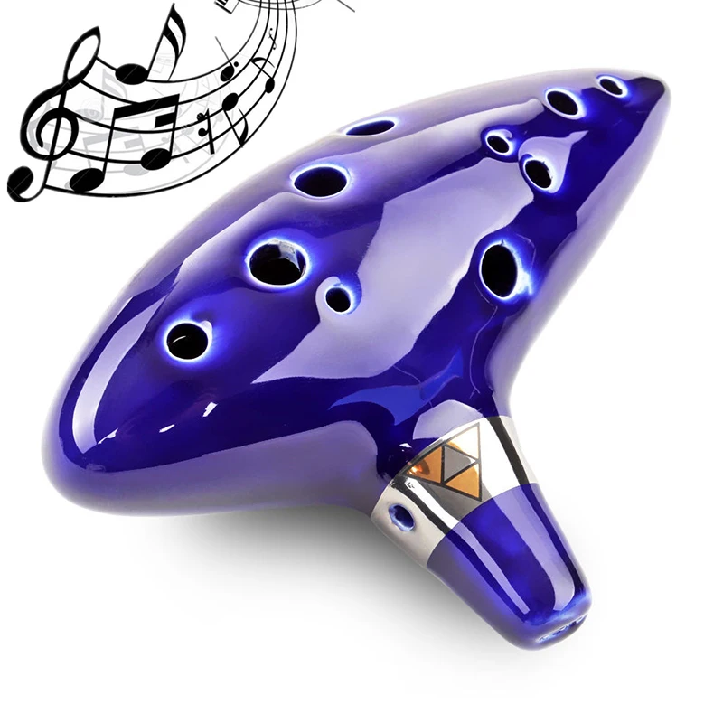 Musical Instrument Zelda - Ocarina Ceramic Legend Of 12 Holes