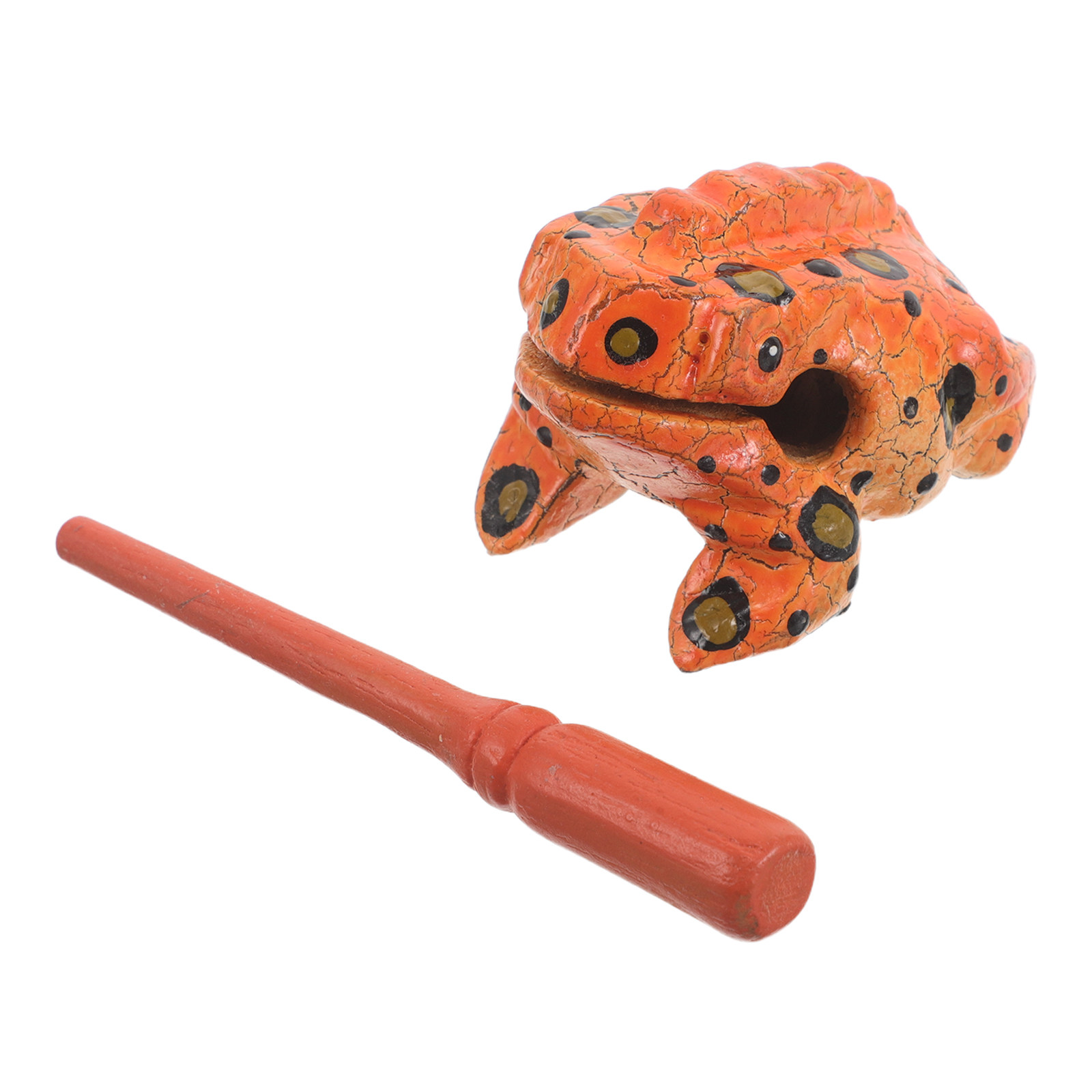 Guiro Scraper Instrument - 1Set Wooden Frog Guiro Percussion Instrument