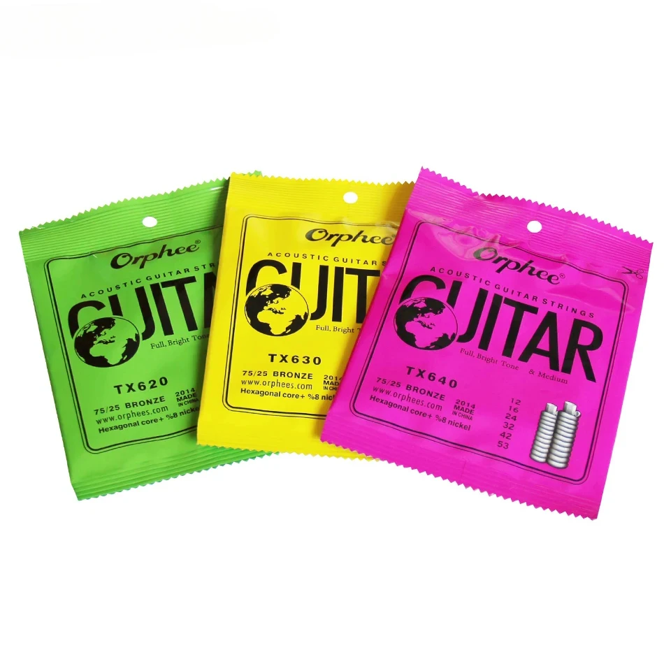 Musical Instrument With Strings - Orphee 1 SET ACOUSTIC Guitar Strings