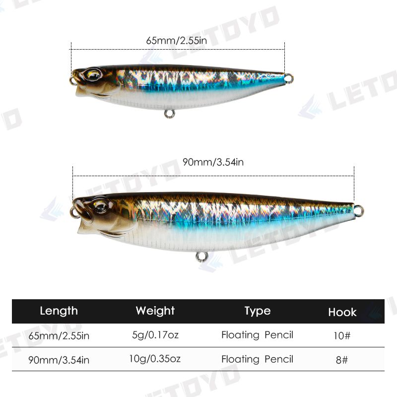 LETOYO 65mm 5g/90mm 10g Surfac - Rain Stick Percussion บทวิจารณ์และราคา