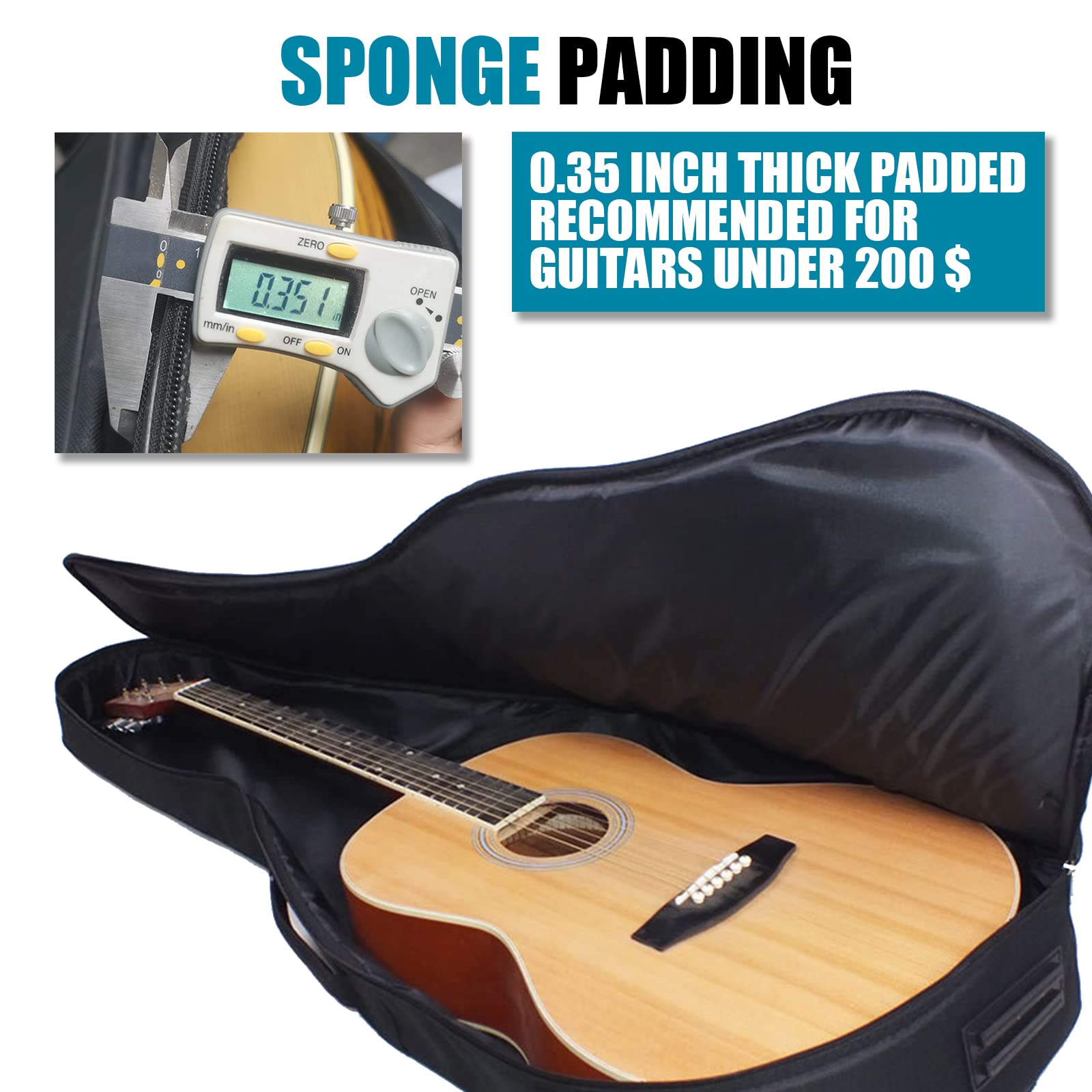 Acoustic Guitar Gig Bag 41 Inc - Musical Instrument Band บทวิจารณ์และราคา