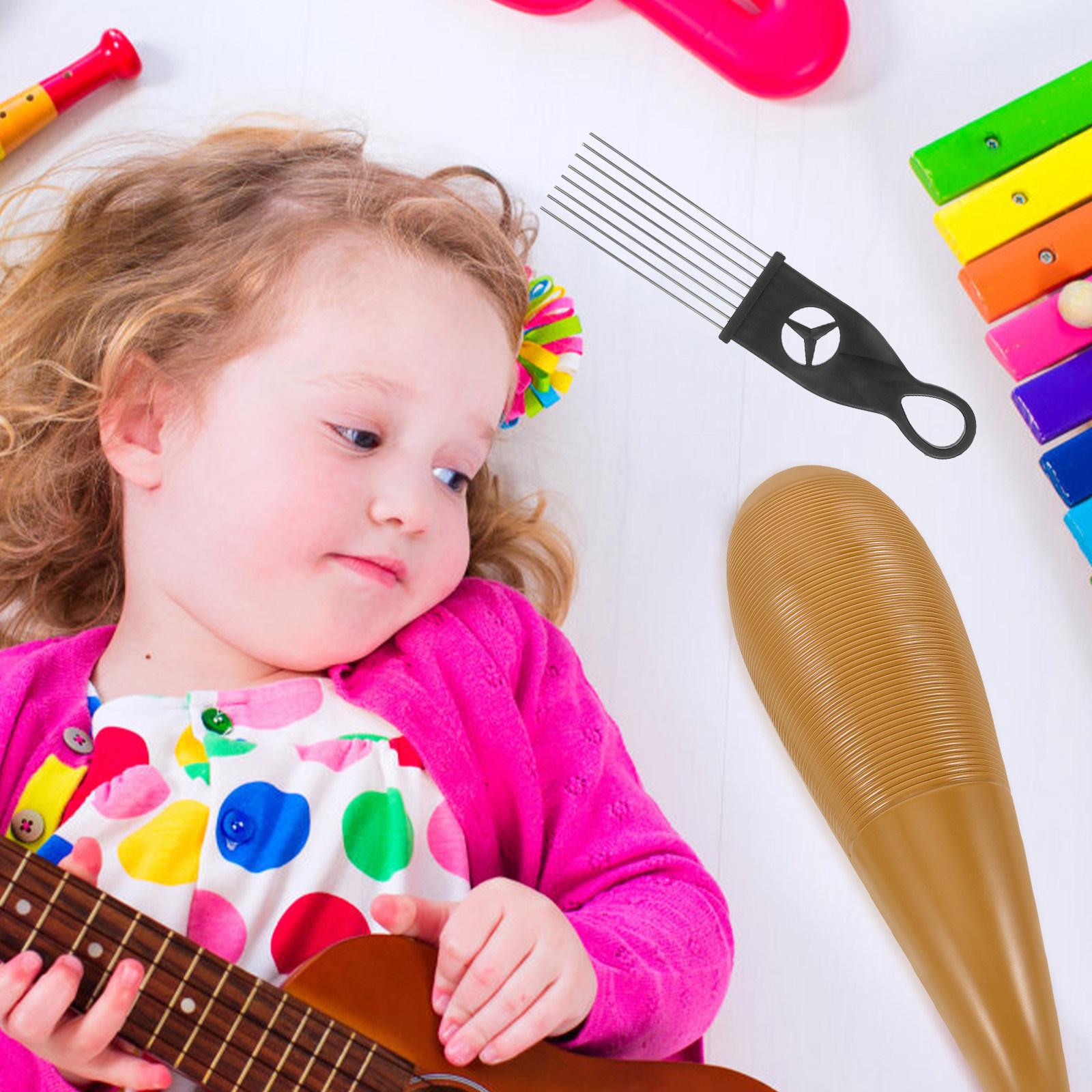 Guiro Instrument with Scraper  - Guiro Scraper Instrument บทวิจารณ์และราคา
