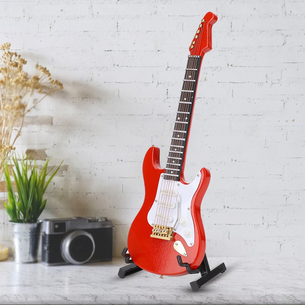 Miniature Red Electric Guitar  - Musical Instrument Guitar บทวิจารณ์และราคา