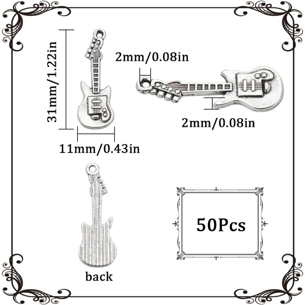 1 Box 50Pcs Vintage Guitar Cha - Musical Instrument Guitar บทวิจารณ์และราคา