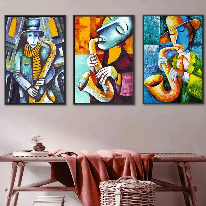 Abstract Picasso Artwork Man P - Musical Instrument Images บทวิจารณ์และราคา