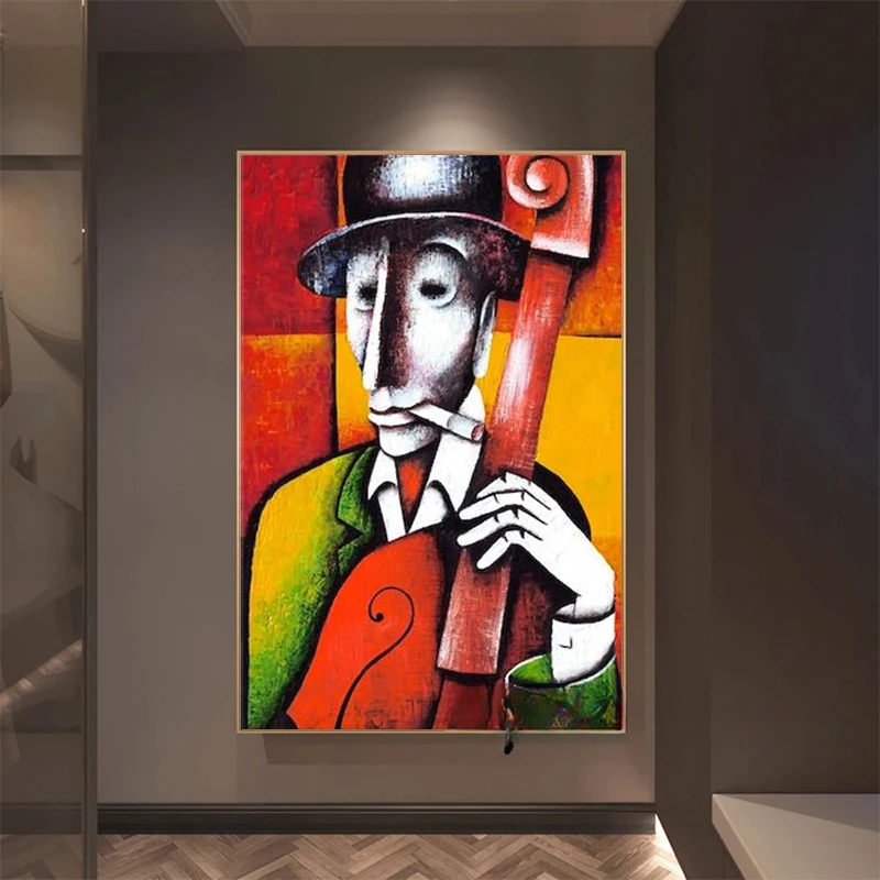 Abstract Picasso Artwork Man P - Musical Instrument Images บทวิจารณ์และราคา