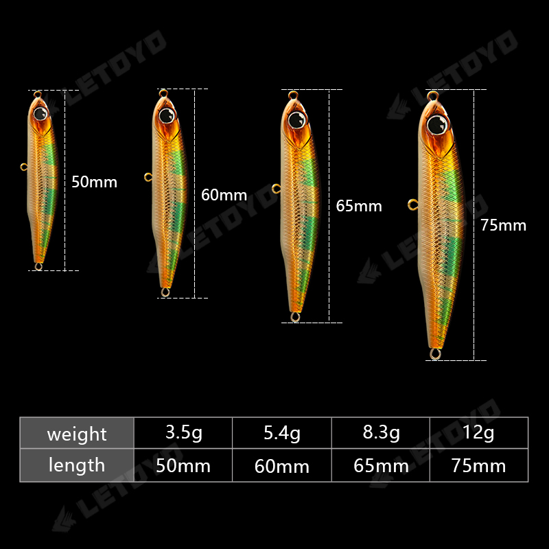 LETOYO Sinking Pencil 17g 12g- - Rain Stick Percussion บทวิจารณ์และราคา