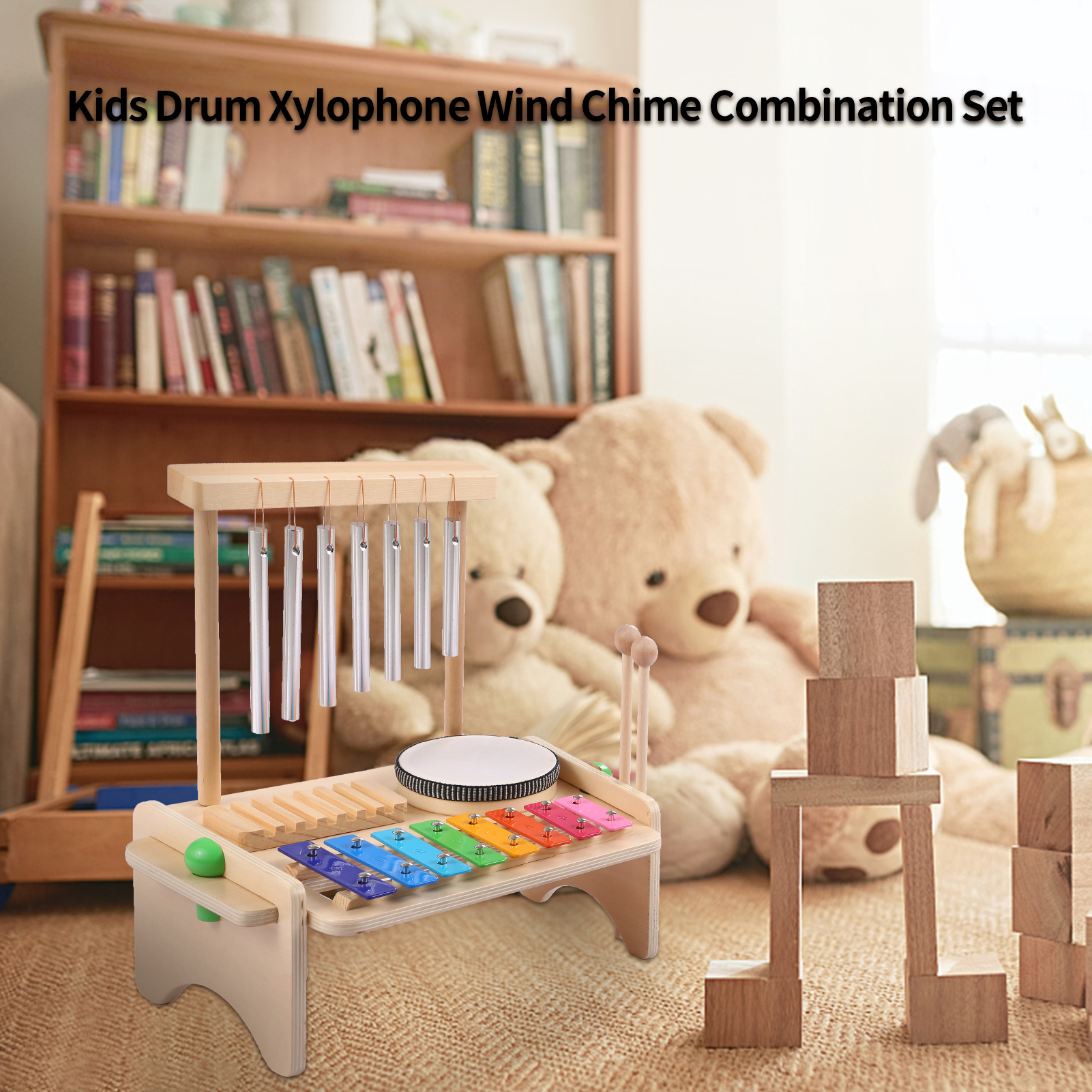 Wind Chime Combination Kids Dr - Guiro Scraper Instrument บทวิจารณ์และราคา