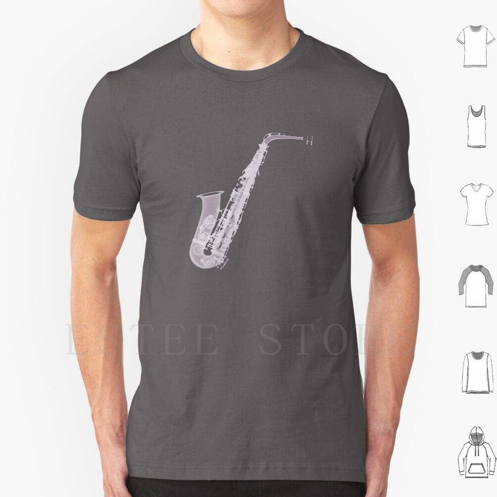 Saxophone-X-Ray T Shirt DIY Bi - Musical Instrument Images บทวิจารณ์และราคา