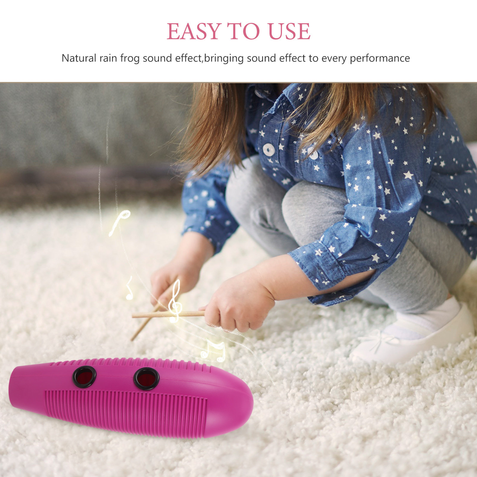 1Set Violet Plastic Guiro Musi - Guiro Scraper Instrument บทวิจารณ์และราคา