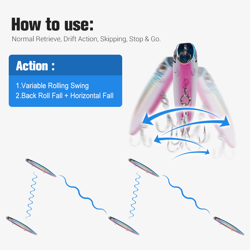 Noeby Sinking Pencil Jig Fishi - Rain Stick Percussion บทวิจารณ์และราคา