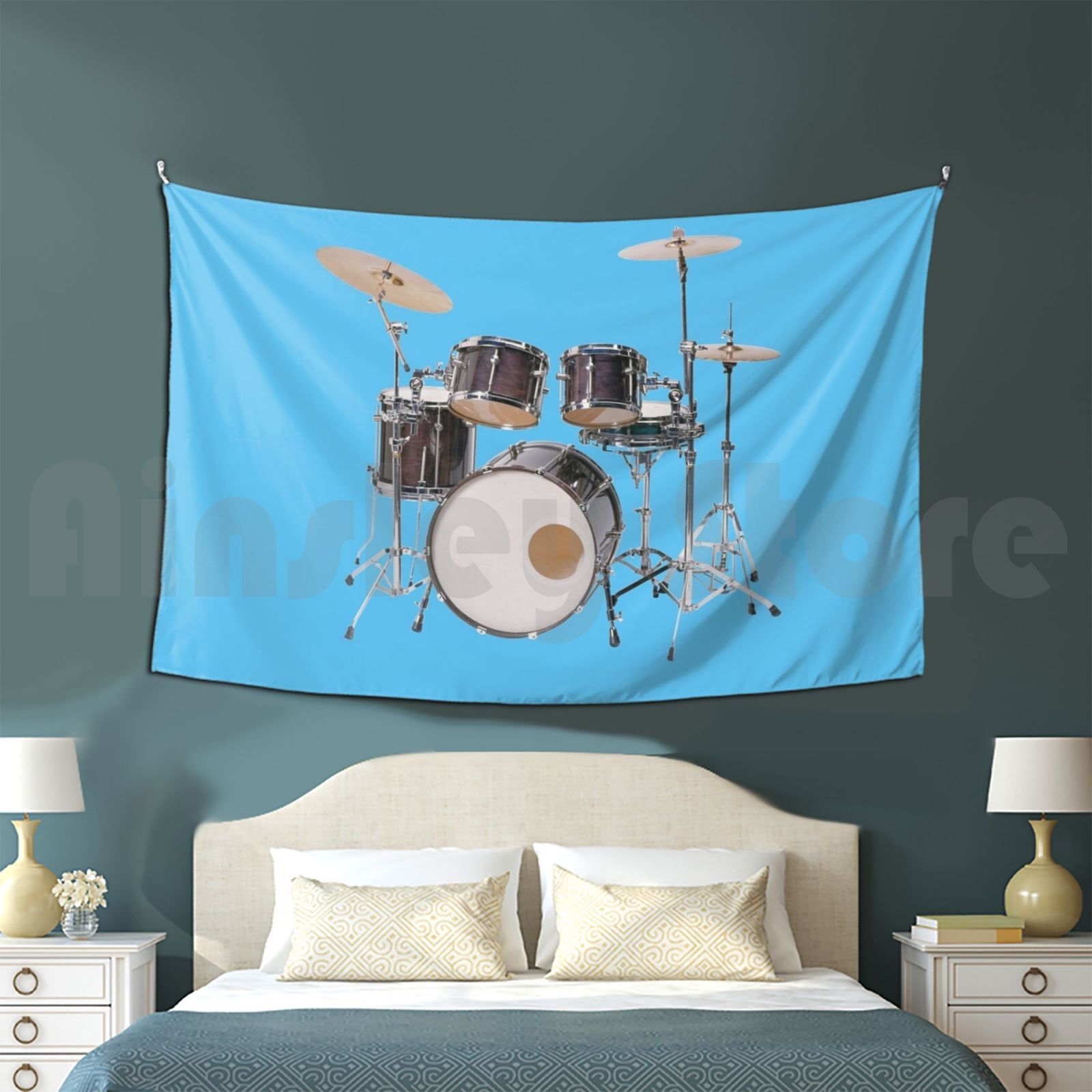 Drums Illustration Tapestry Li - Musical Instrument Images บทวิจารณ์และราคา