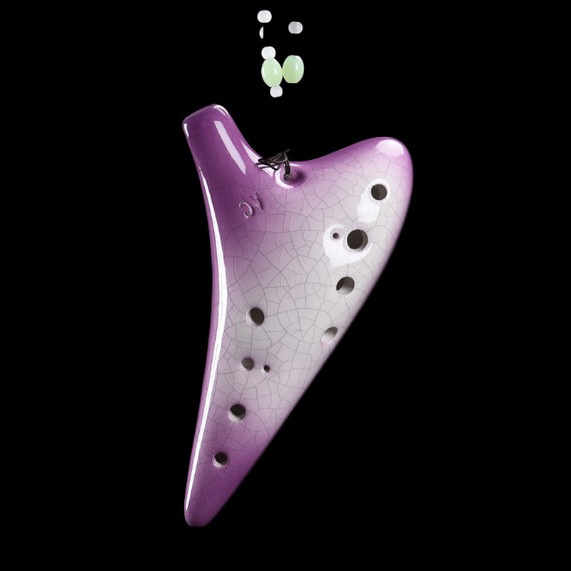 Purple Ceramics Ocarina 12 Hol - Musical Instrument Zelda บทวิจารณ์และราคา