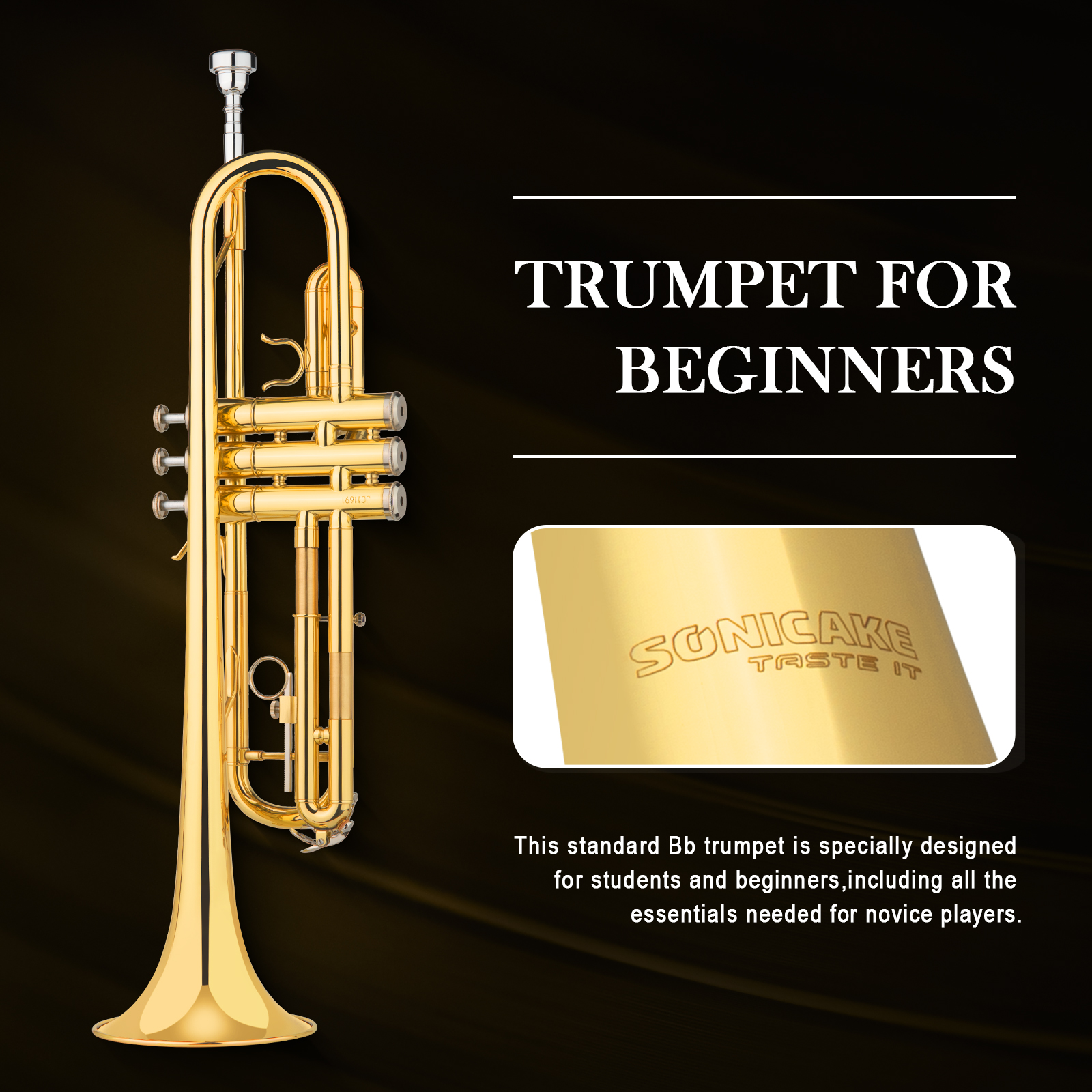 SONICAKE Local Bb Trumpet Bras - Musical Instrument Band บทวิจารณ์และราคา
