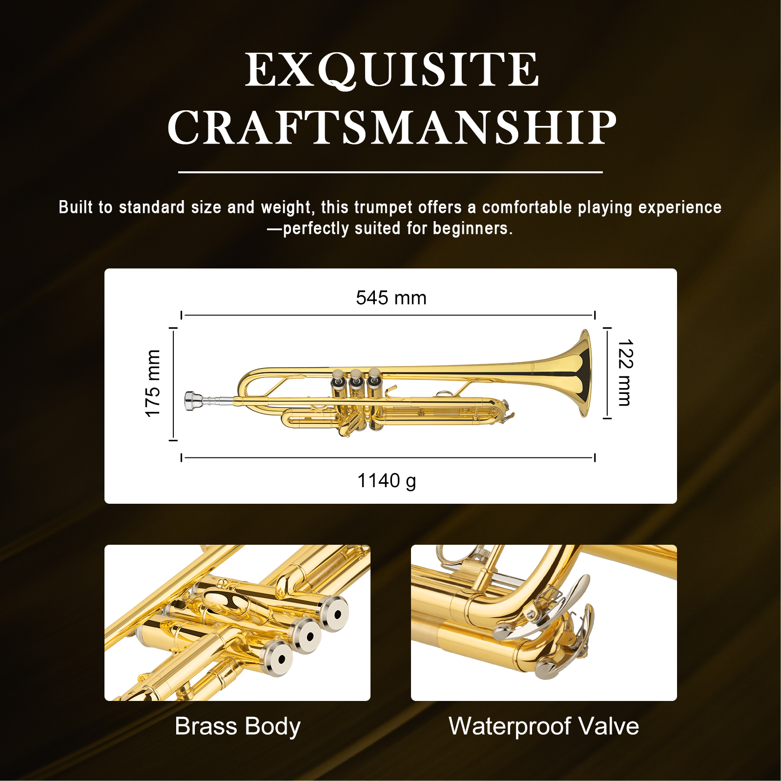 SONICAKE Local Bb Trumpet Bras - Musical Instrument Band บทวิจารณ์และราคา