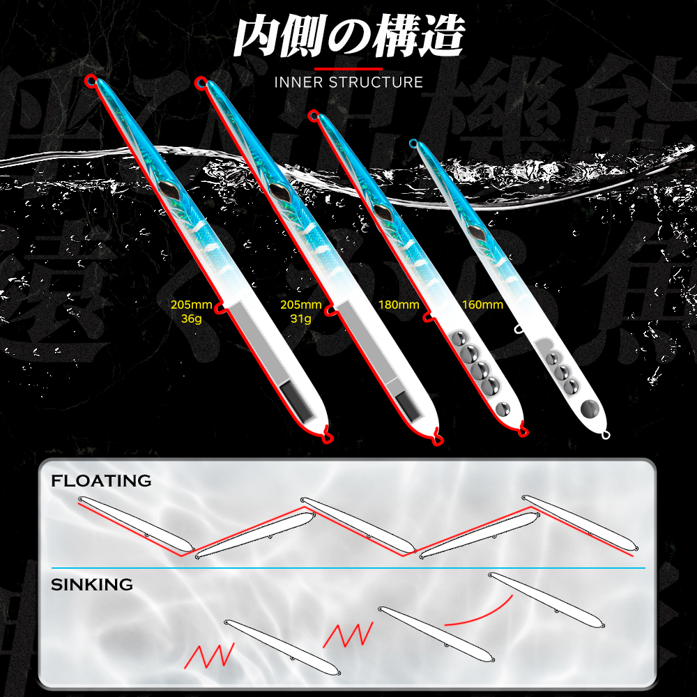 Hunthouse Needle Fishing Lure  - Rain Stick Percussion บทวิจารณ์และราคา
