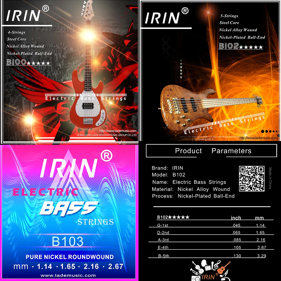 IRIN Electric Bass Strings Pro - Musical Instrument With Strings บทวิจารณ์และราคา