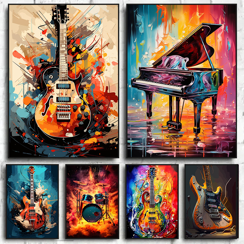 Abstract Colorful Art Musical  - Musical Instrument Images บทวิจารณ์และราคา